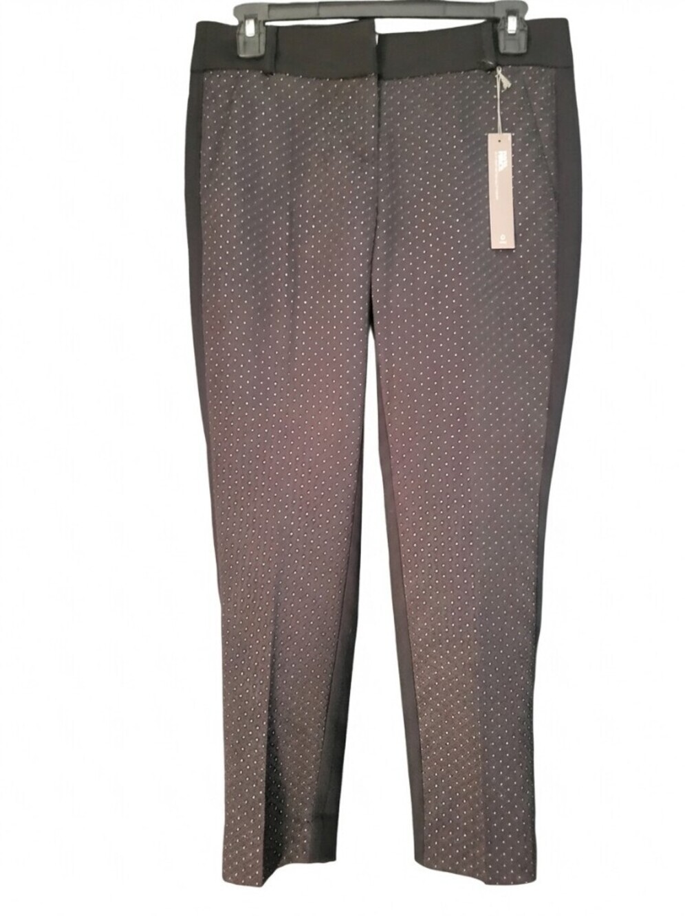 Ann Taylor Black Slim Polka Dot Ankle Pants